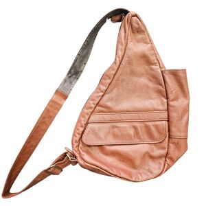 Ameribag Save Your Back Tan Leather Slingback Backpack